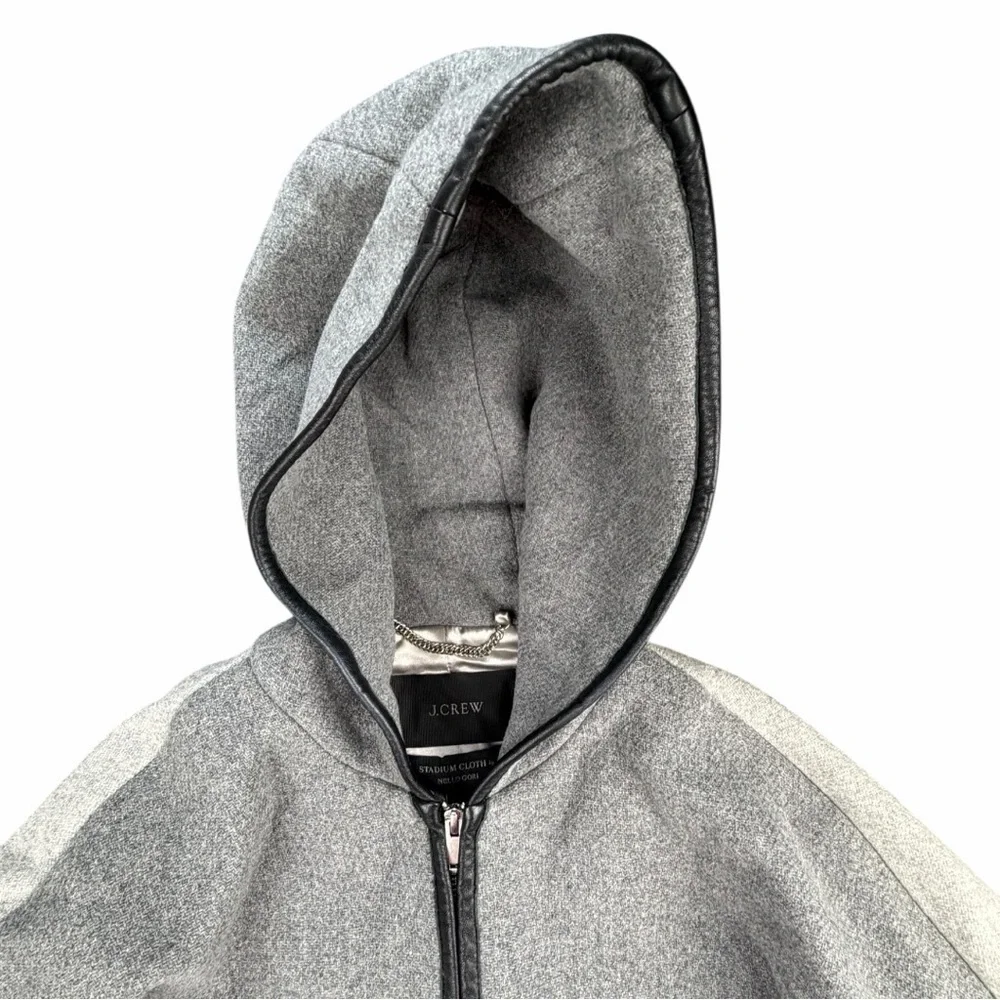 J.CREW Women's Italian Wool Stadium Cloth Cocoon Coat In Grey/Black Size 4 - Picture 6 of 13